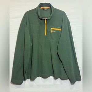 Orvis Trout Bum Fleece Pullover XXL Green 1/4 Zip Performance Outdoor Sweater